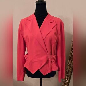 Lew Magram NY Vintage Pantsuit 80s 90s Pink Womens Size 10